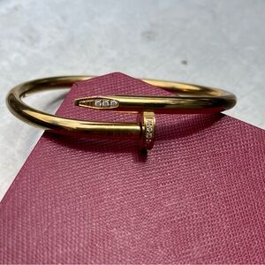 Elegant Gold Nail Bracelet